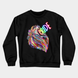 Rainbow Roaring Pride Lion Crewneck Sweatshirt